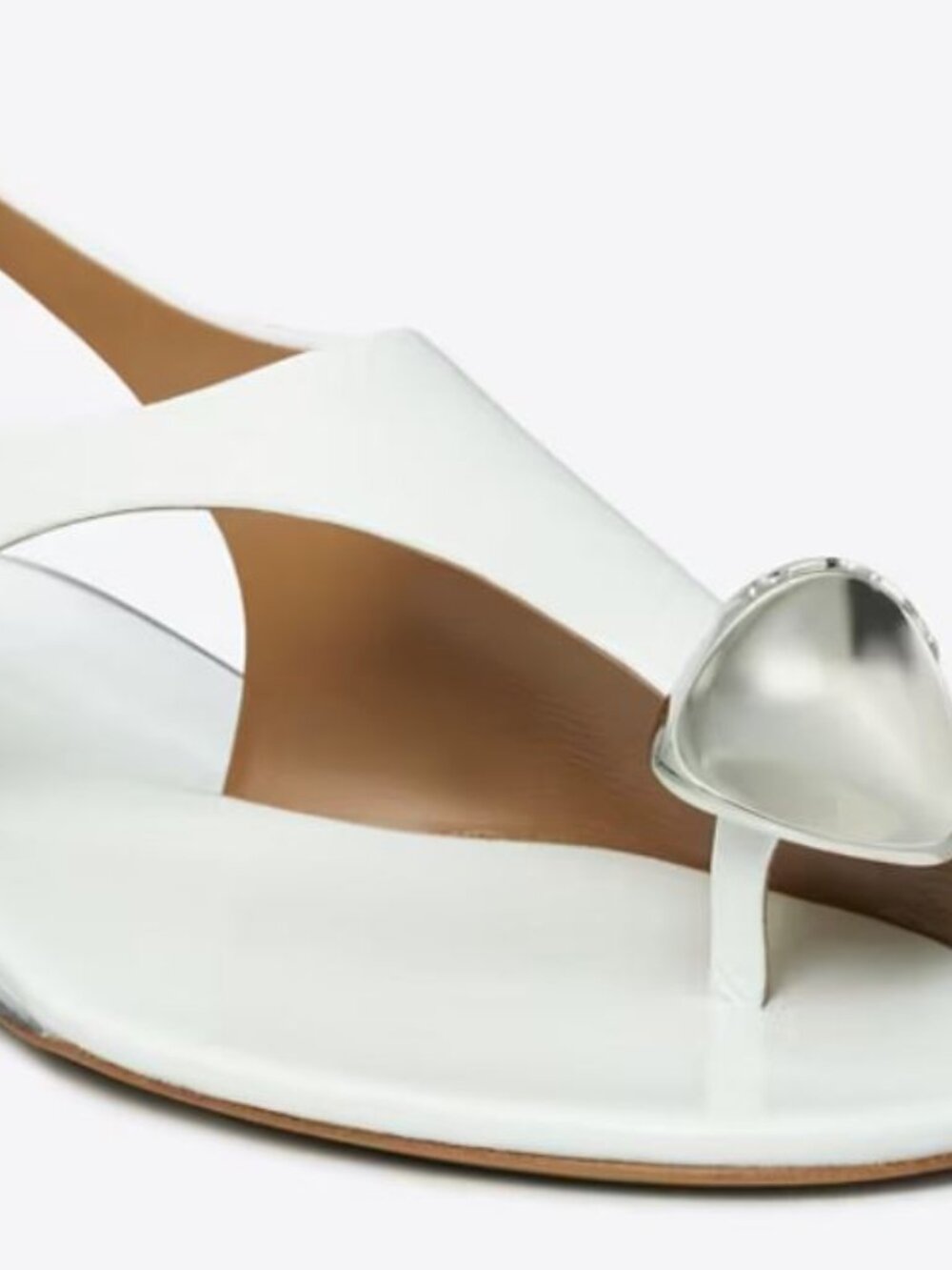 Brand New Tory Burch sz 8.5 patos Slingback Sandal Silver Inlay 160020